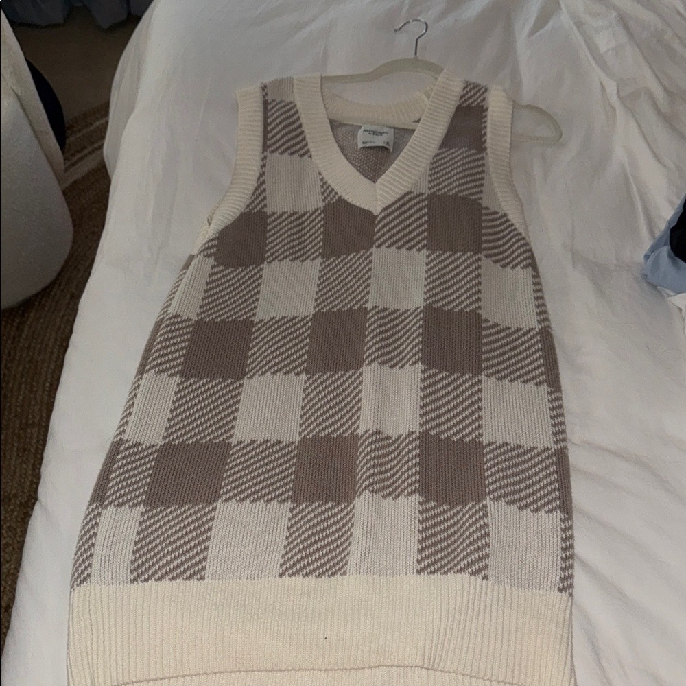 Abercrombie Checkered Knit Sweater Dress